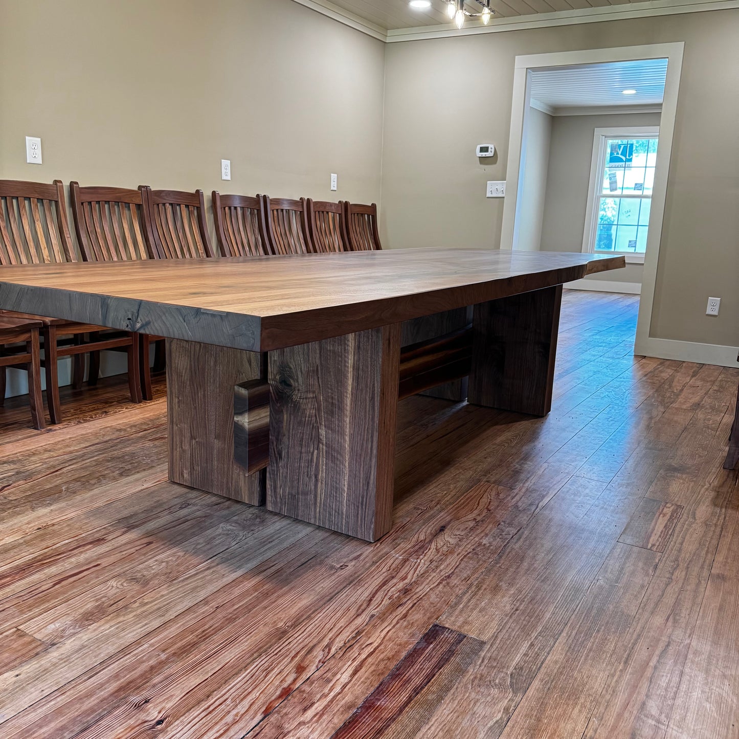 Book-Matched Walnut Slab Dining Table