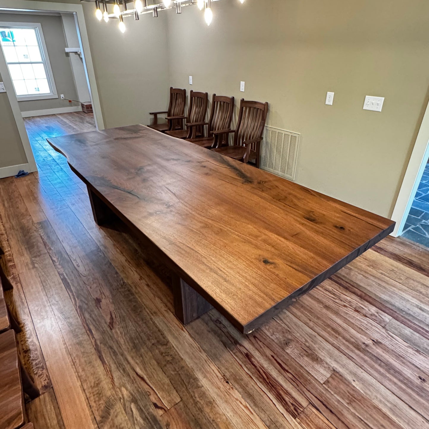 Book-Matched Walnut Slab Dining Table