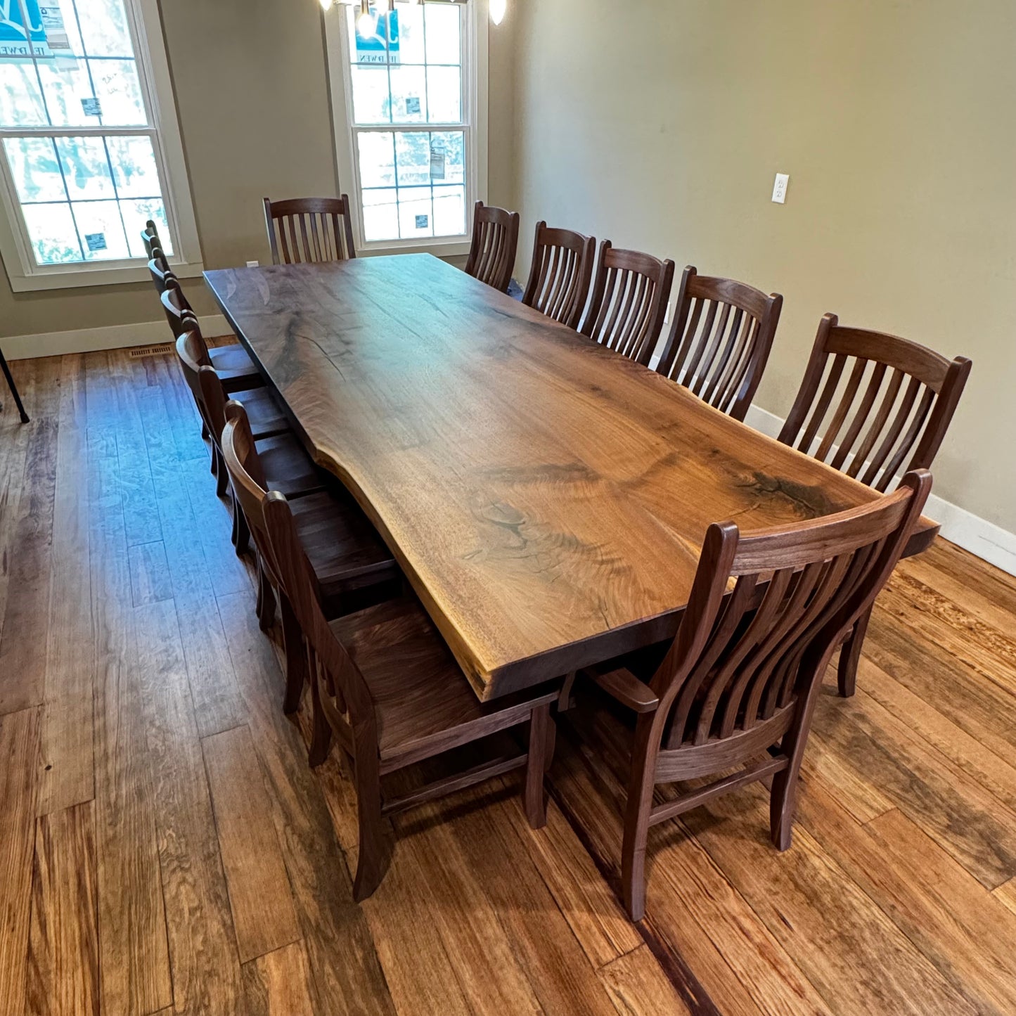 Book-Matched Walnut Slab Dining Table