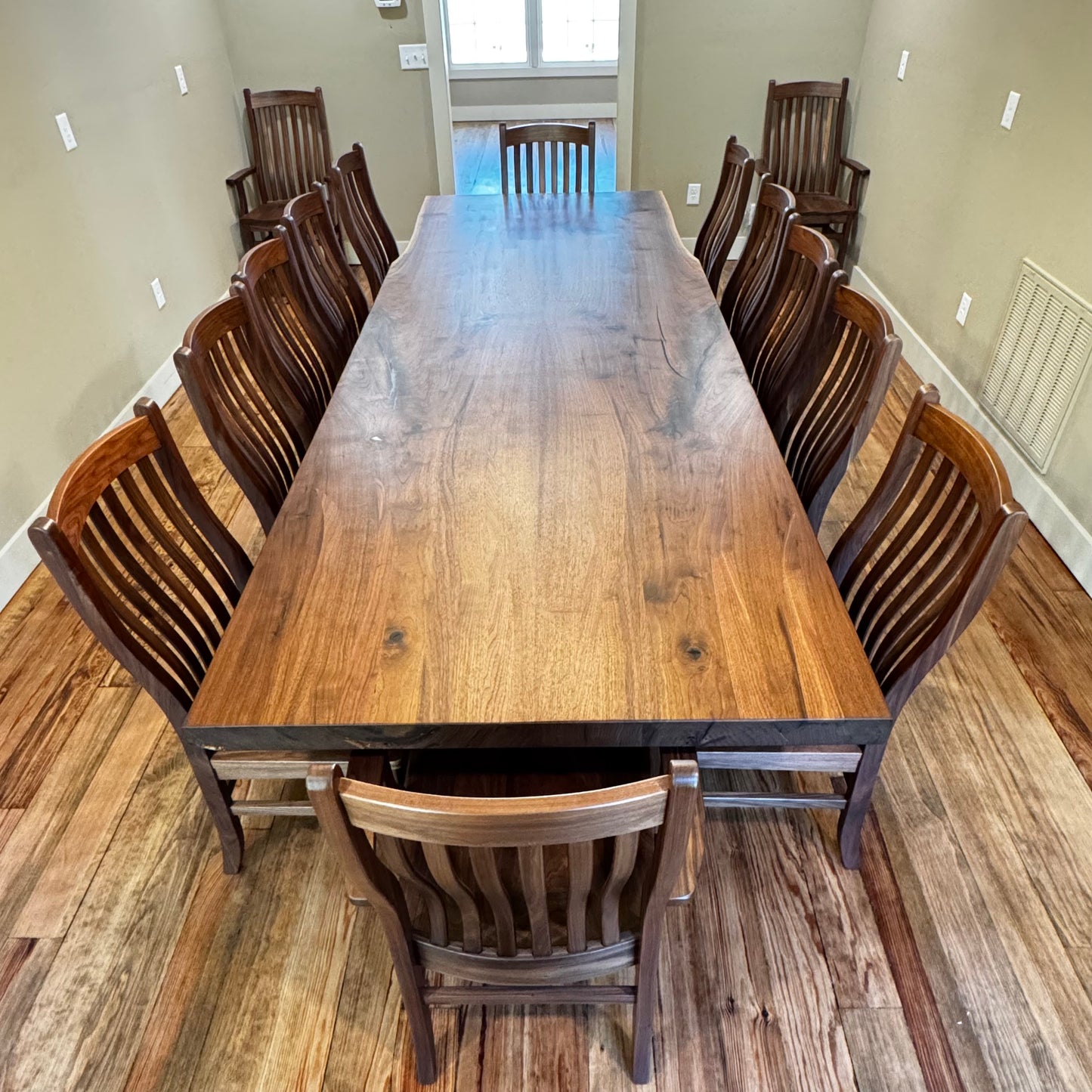 Book-Matched Walnut Slab Dining Table