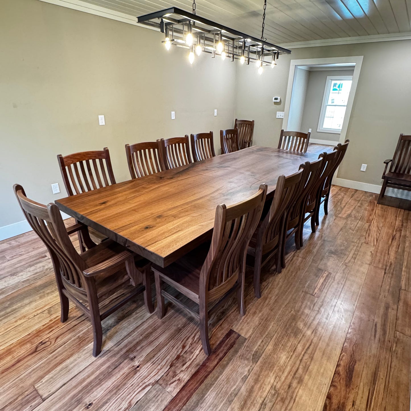 Book-Matched Walnut Slab Dining Table